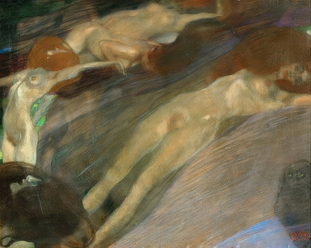Agua en movimiento. 1898 de Gustav Klimt