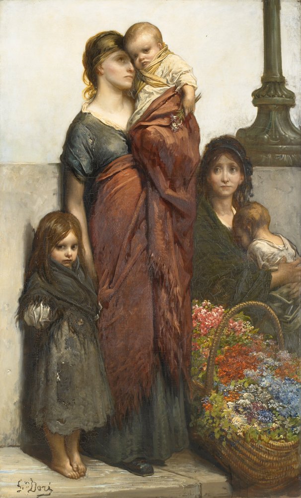 Vendedores de flores de Londres de Gustave Dore