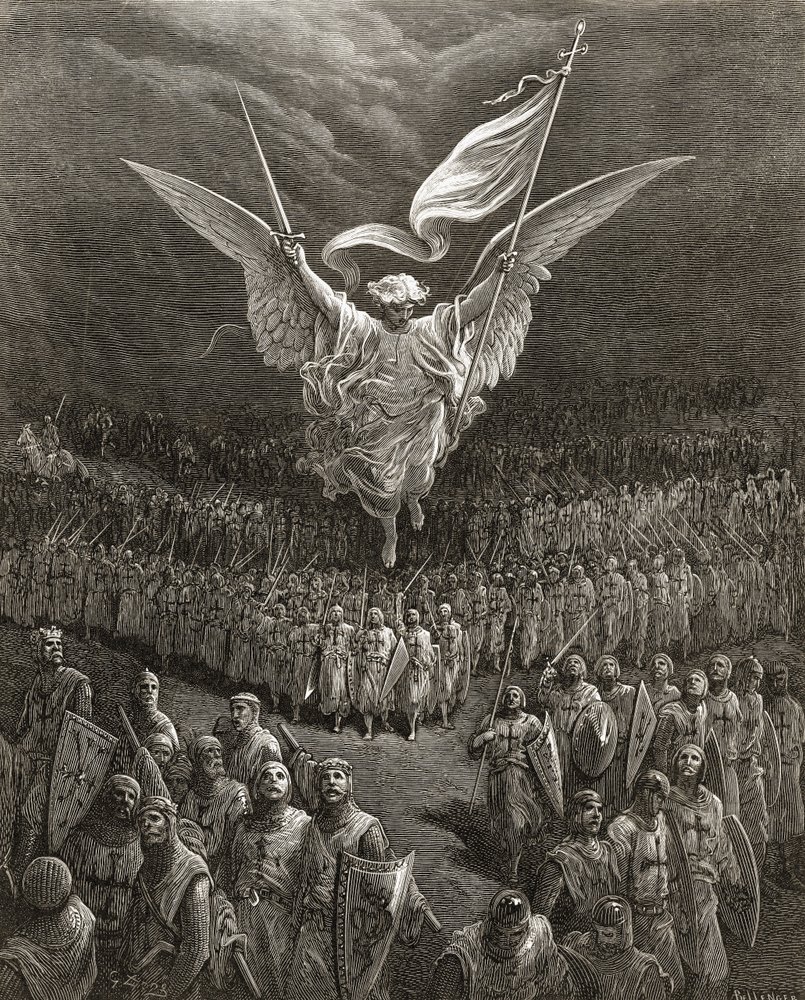 El camino a Jerusalén, ilustración de «Bibliothèque des Croisades» de J.-F. Michaud, 1877 de Gustave Dore