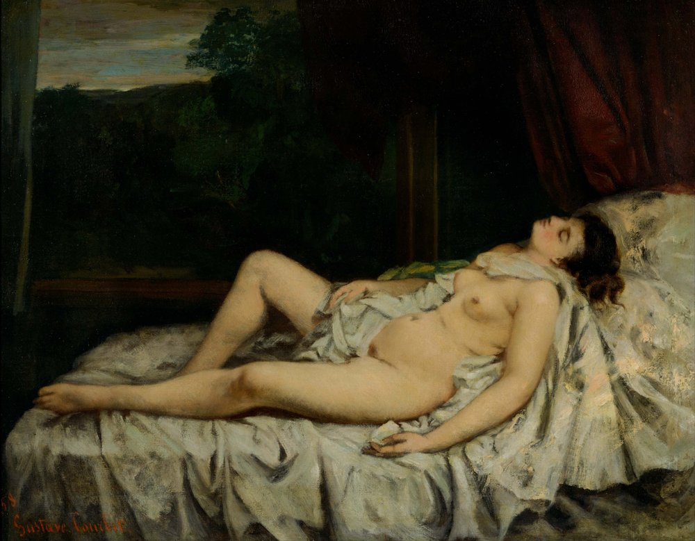 Desnudo dormido de Gustave Courbet