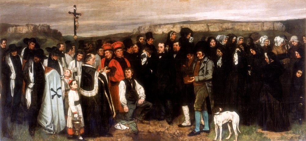 El entierro en Ornans, 1850 de Gustave Courbet