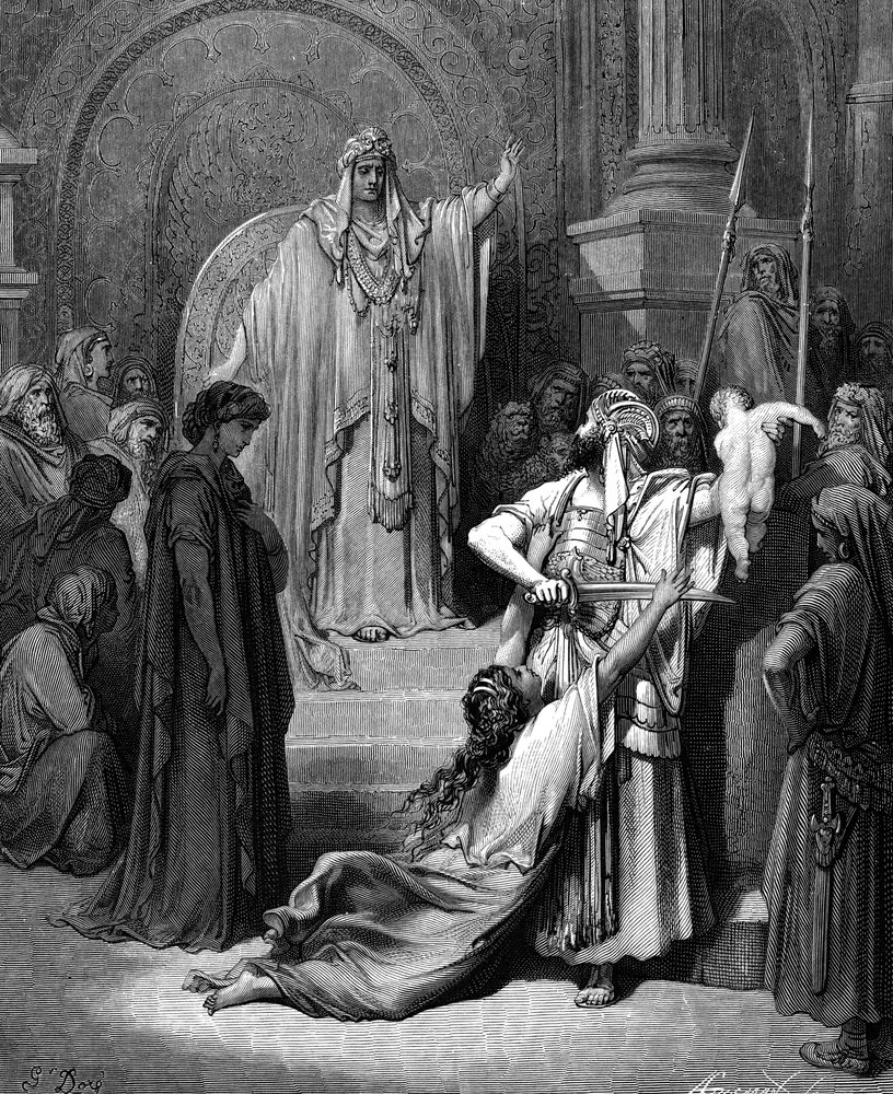 El juicio de Salomón, 1866 de Gustave Dore