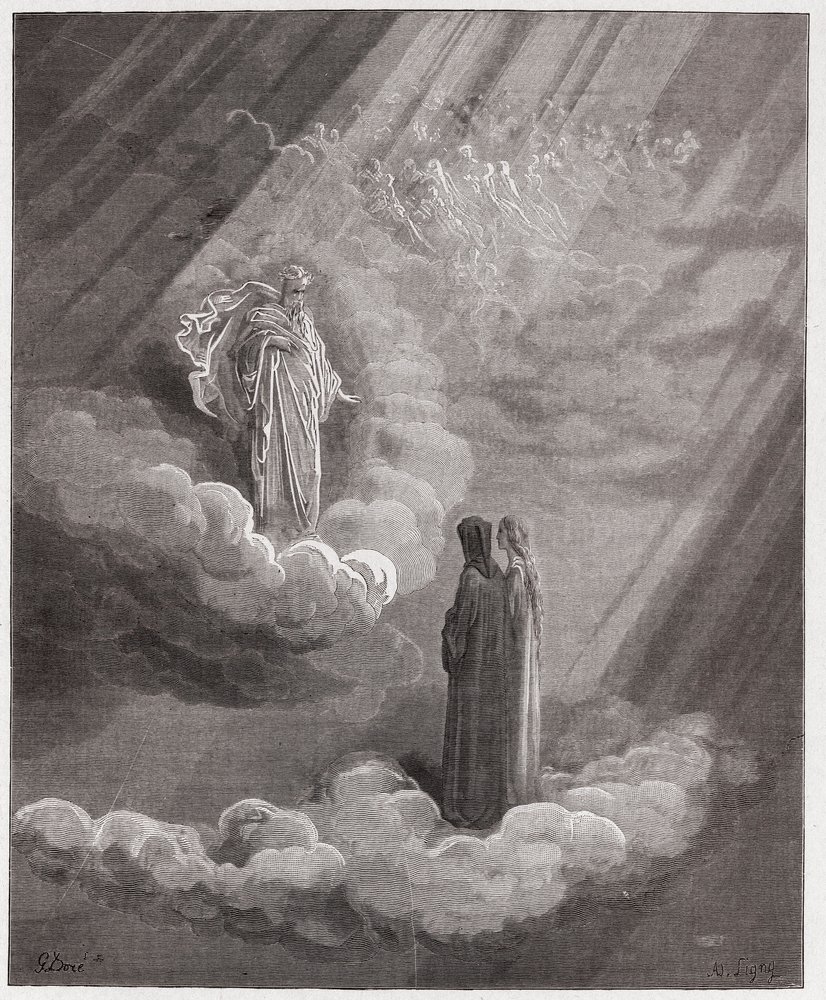 La Divina Comedia, Paraíso, Canto 16: El alma de Cacciaguida habla de Florencia - de Dante Alighieri (1265-1321) - Ilustración de Gustave Doré (1832-1883) de Gustave Dore