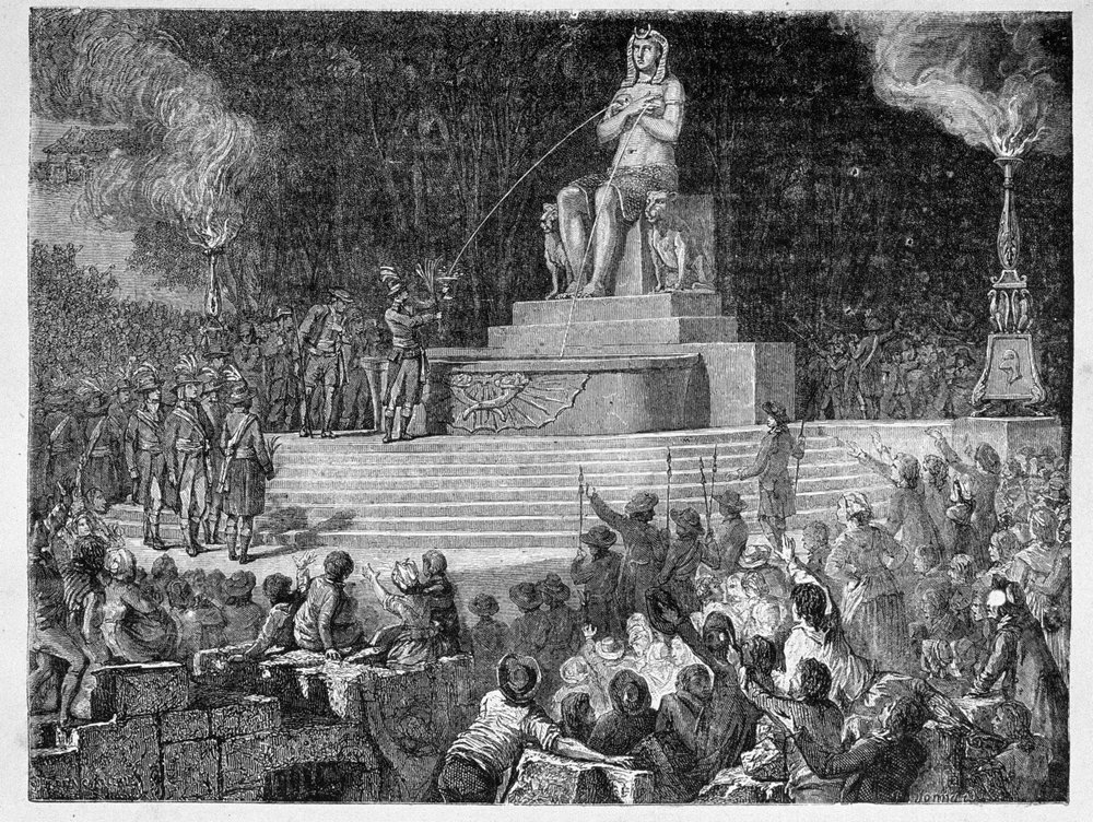 Celebrando la aceptación de la Constitución, 10 de agosto de 1793, grabado por Jonnard de H. de la Charlerie