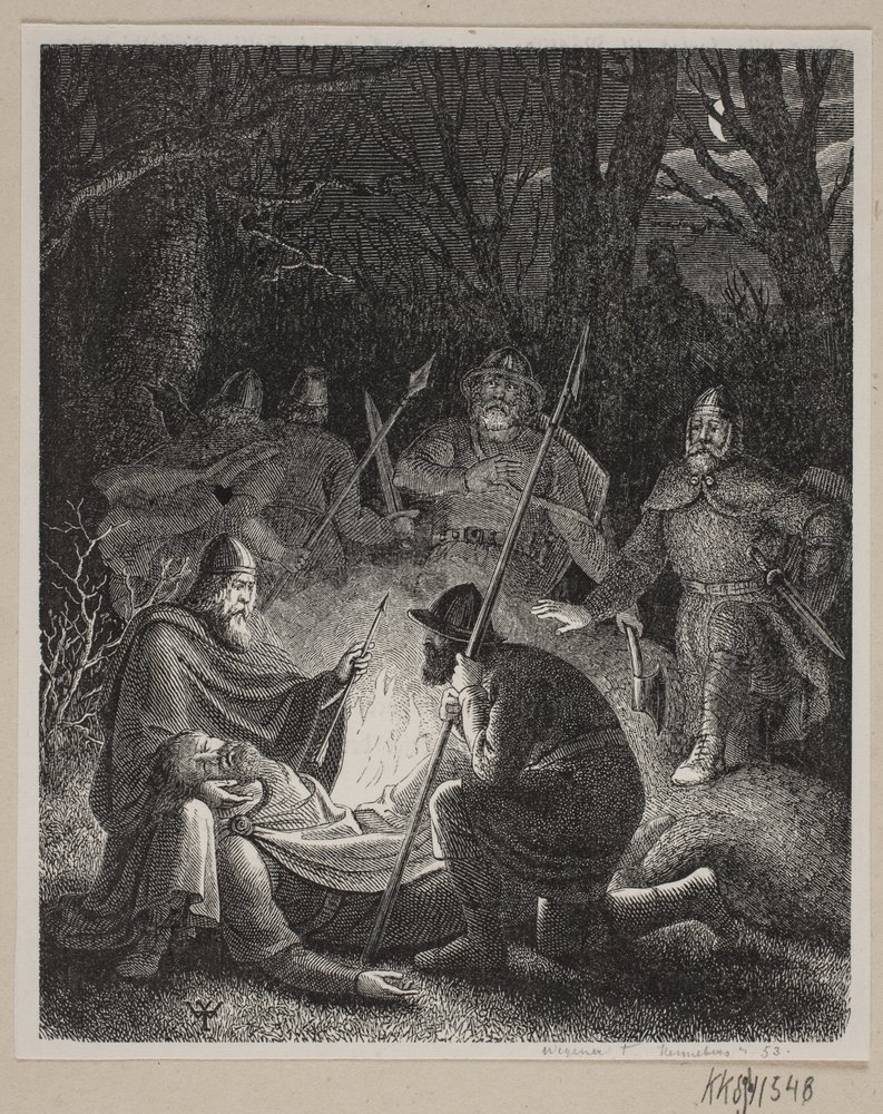 Ilustración para la historia de Dinamarca de Fabricius de H. C. Henneberg