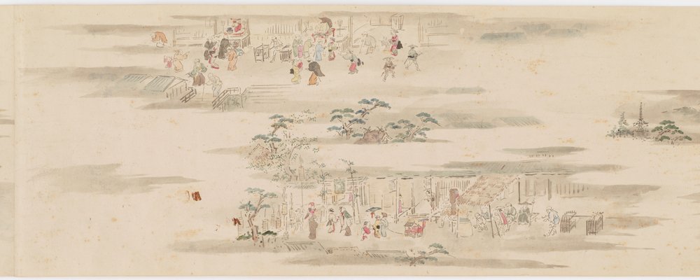 Pasatiempos y ocupaciones de los doce meses, período Edo, finales del siglo XVII-principios del siglo XVIII de Hanabusa Itcho