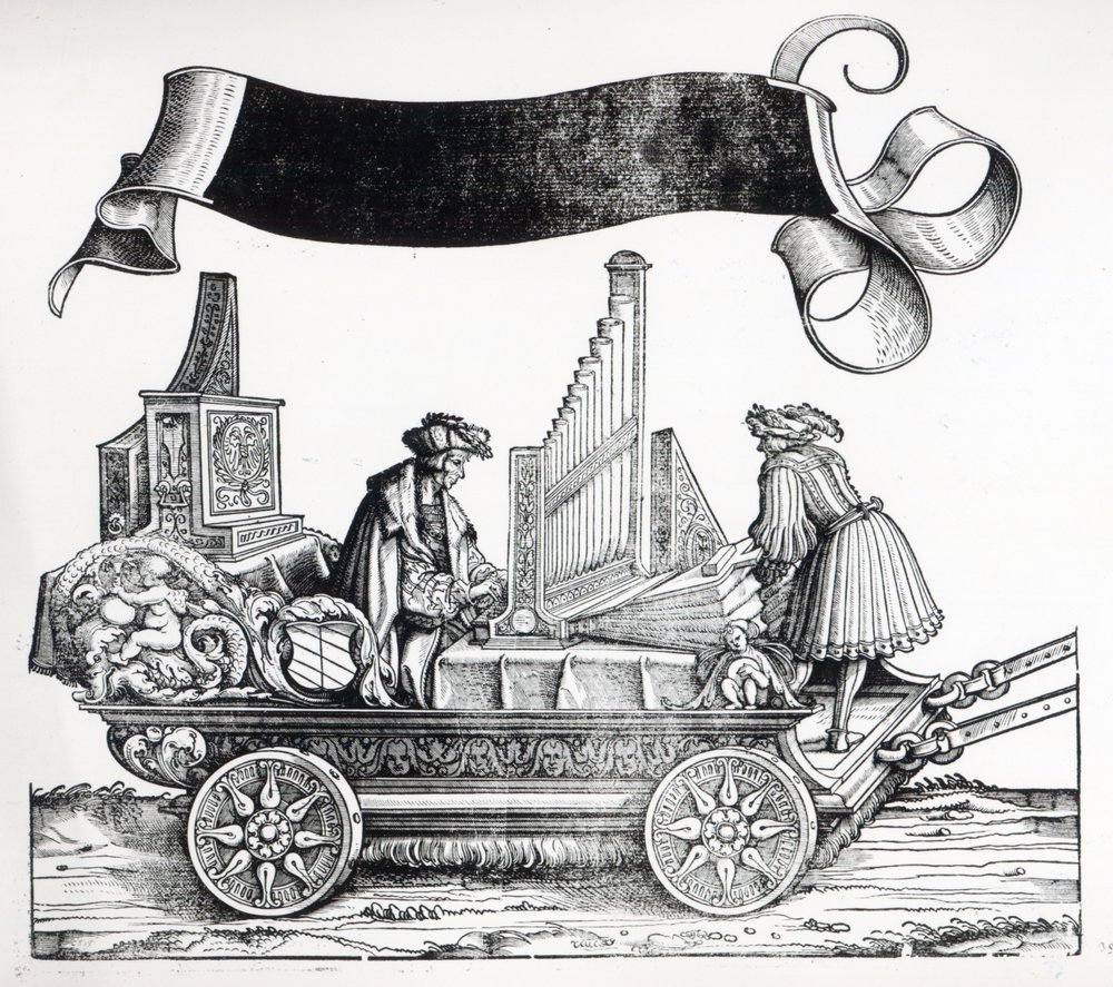 Escena de la procesión triunfal de Maximiliano, hacia 1516-18 de Hans Burgkmair