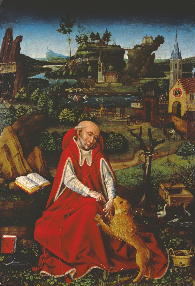 San Jerónimo y el león de Hans Leonard Schaufelein