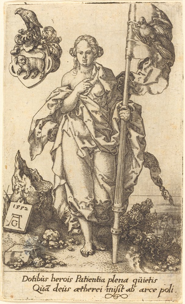 Paciencia, 1552 de Heinrich Aldegrever