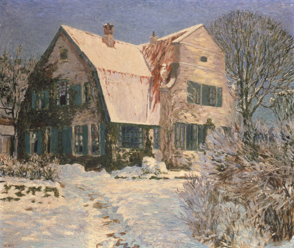 Casa y Jardín bajo la Nieve de Heinrich Vogeler