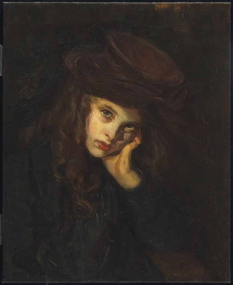 El sombrero marrón, c.1906 de Helen Galloway McNicholl