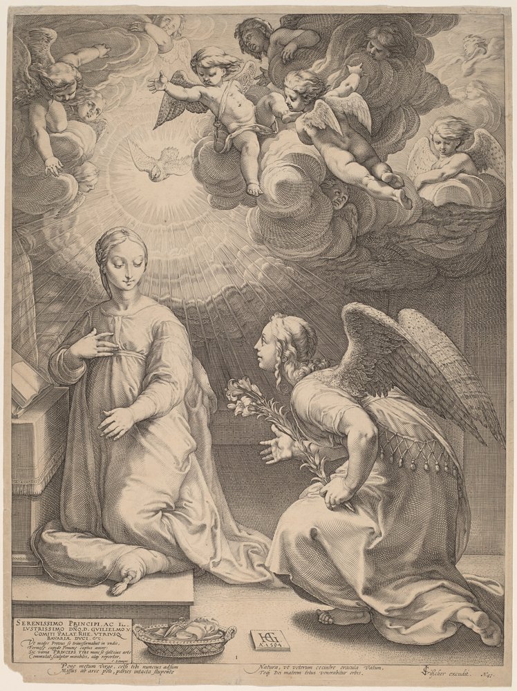 La Anunciación de Hendrik Goltzius