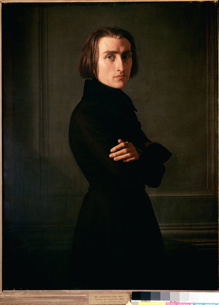 Retrato de Franz Liszt de Henri (1814-82) Lehmann