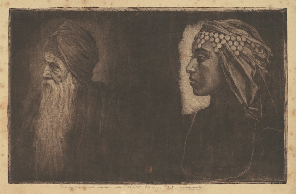 Salomón y Cleopatra de Henri-Charles Guérard