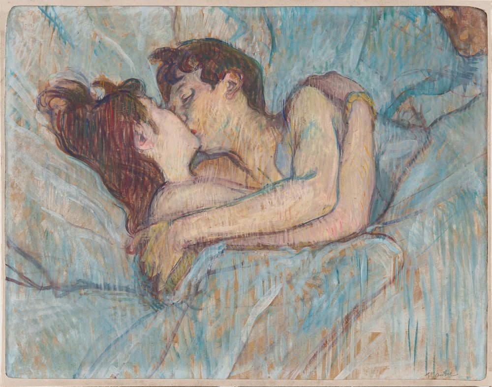 En la cama: El beso, 1892 de Henri de Toulouse-Lautrec