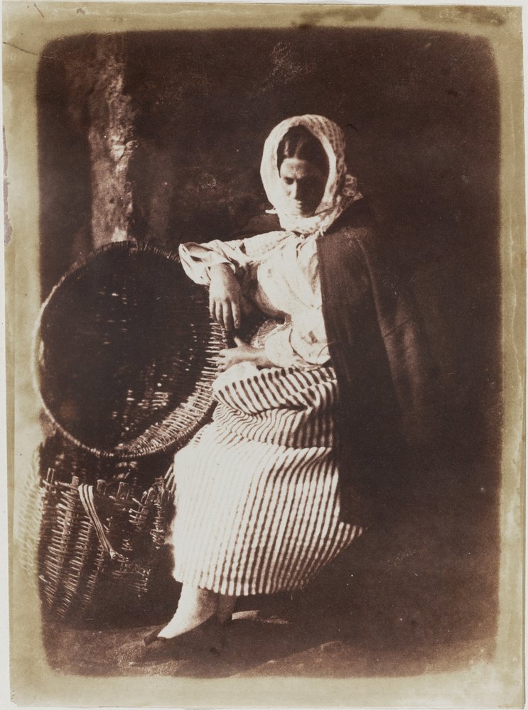 Elizabeth Johnstone, pescadera sentada de Newhaven de Hill and Adamson
