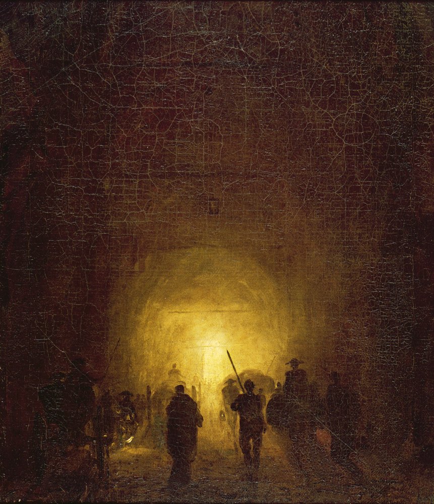 La cueva de Posillipo en Nápoles de Hubert Robert