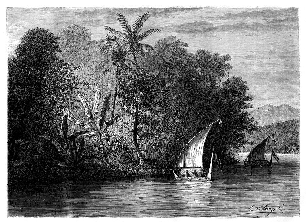 Una vista en Célebes, Indonesia de Hubert Clerget