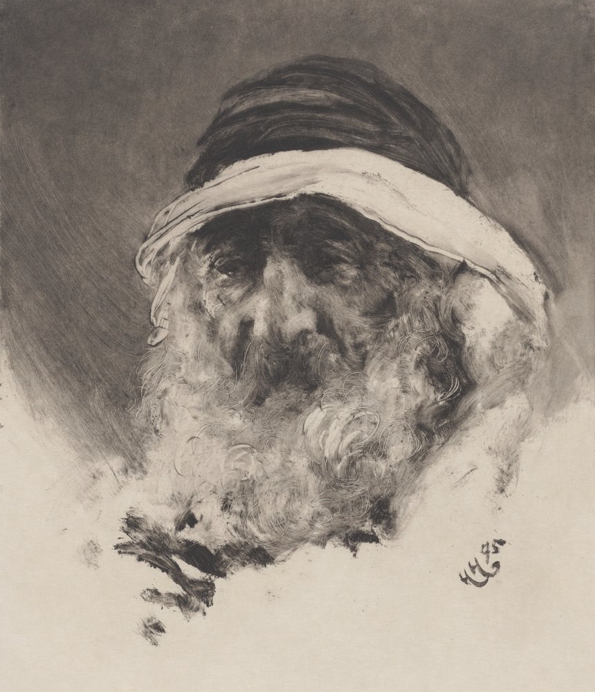 Estudio de una cabeza árabe de Hubert von Herkomer