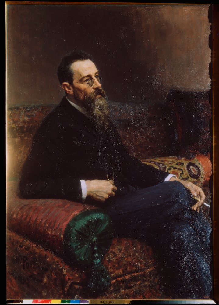 Retrato del compositor Nicolás (Nikolai) Rimsky Korsakov (Rimsky ...