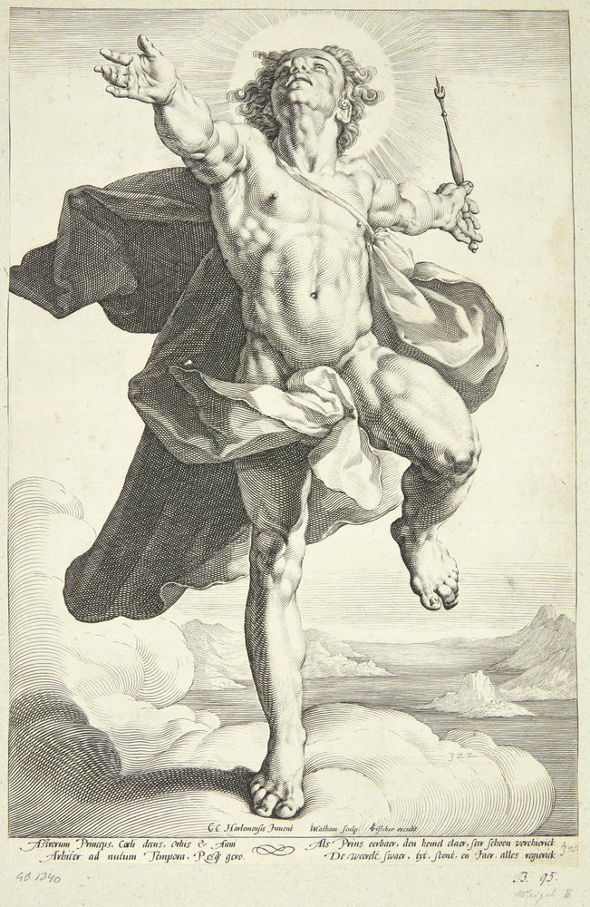 Apolo como el Sol de Jacob Matham