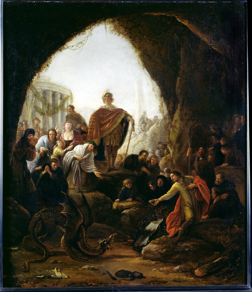Daniel matando al dragón de Baal de Jacob Willemsz de Wet or Wett