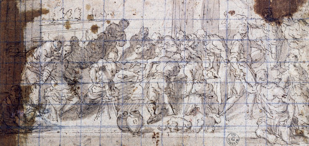 Estudio para las Bodas de Caná Jacopo Robusti Tintoretto