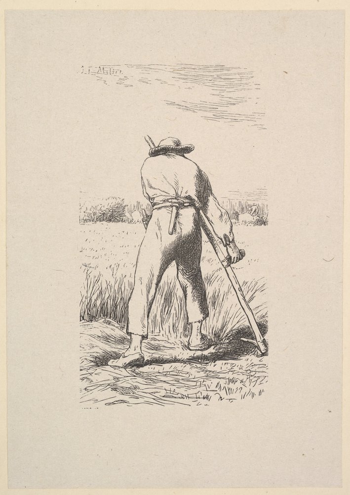 El segador de trigo, 1853 de Jacques Adrien Lavieille
