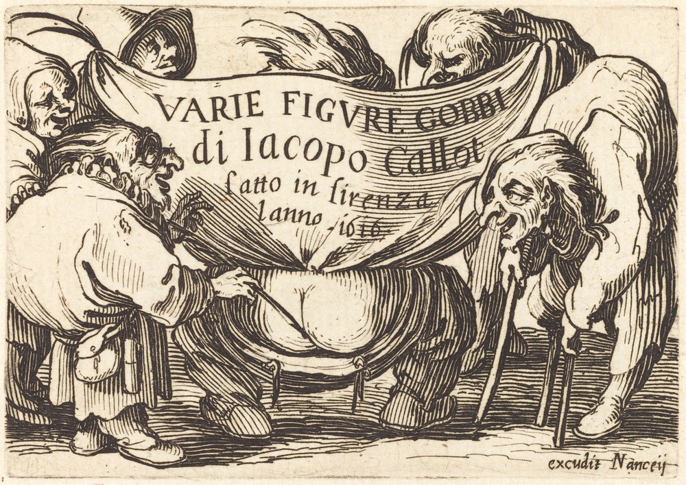 Frontispicio para "Varie Figure Gobbi" de Jacques Callot