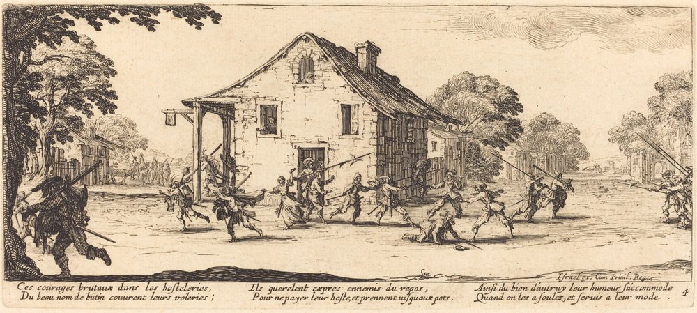 Escena de pillaje de Jacques Callot