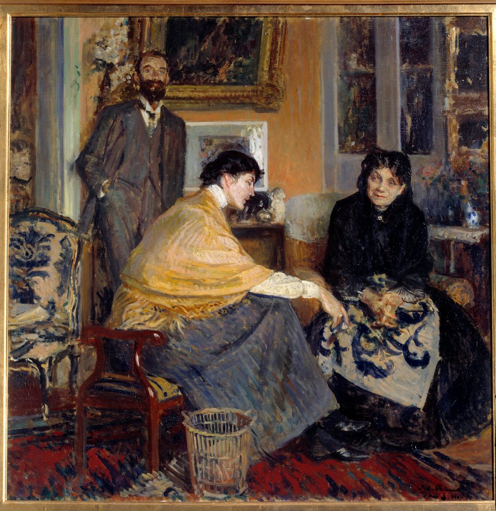 Sra. Ludovic Halevy, su hijo el escritor Elie Halevy y Florence Halevy de Jacques-Emile Blanche