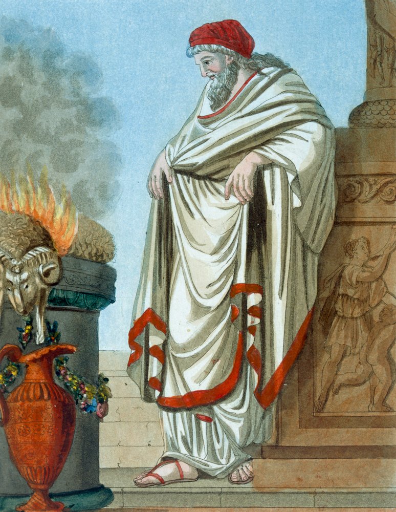 Pontifex Maximus, ilustración de 'La antigua Roma', grabado por ...