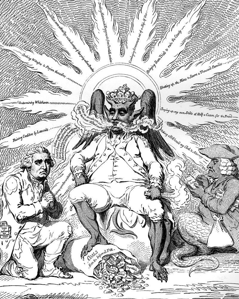 Satanás en toda su gloria..., 1792 de James Gillray