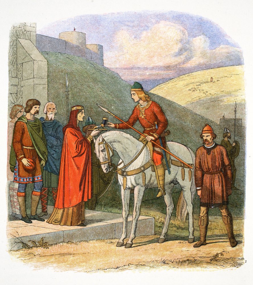 Eduardo el Mártir llegando a Corfe, Dorset, 978 de James William Edmund Doyle
