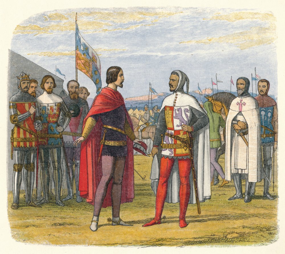 El príncipe extorsiona una amnistía de Pedro el Cruel, 1367 1864 de James William Edmund Doyle