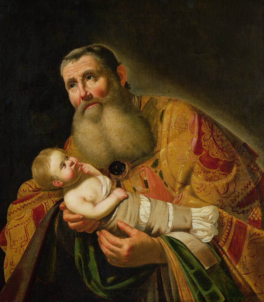 San Simeón Presentando al Niño Cristo en el Templo de Jan van Bijlert or Bylert