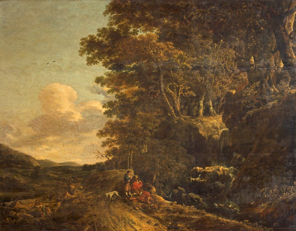 Paisaje con Cascada de Jan Hackaert