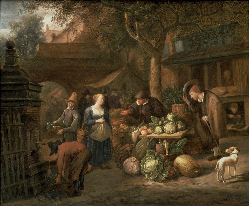 Escena de mercado de Jan Havickszoon Steen