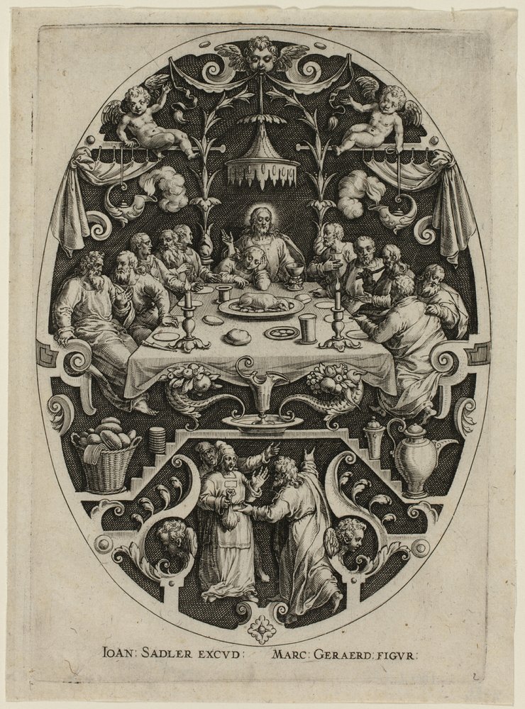 Última Cena, de la Pasión de Cristo de Jan Sadeler I