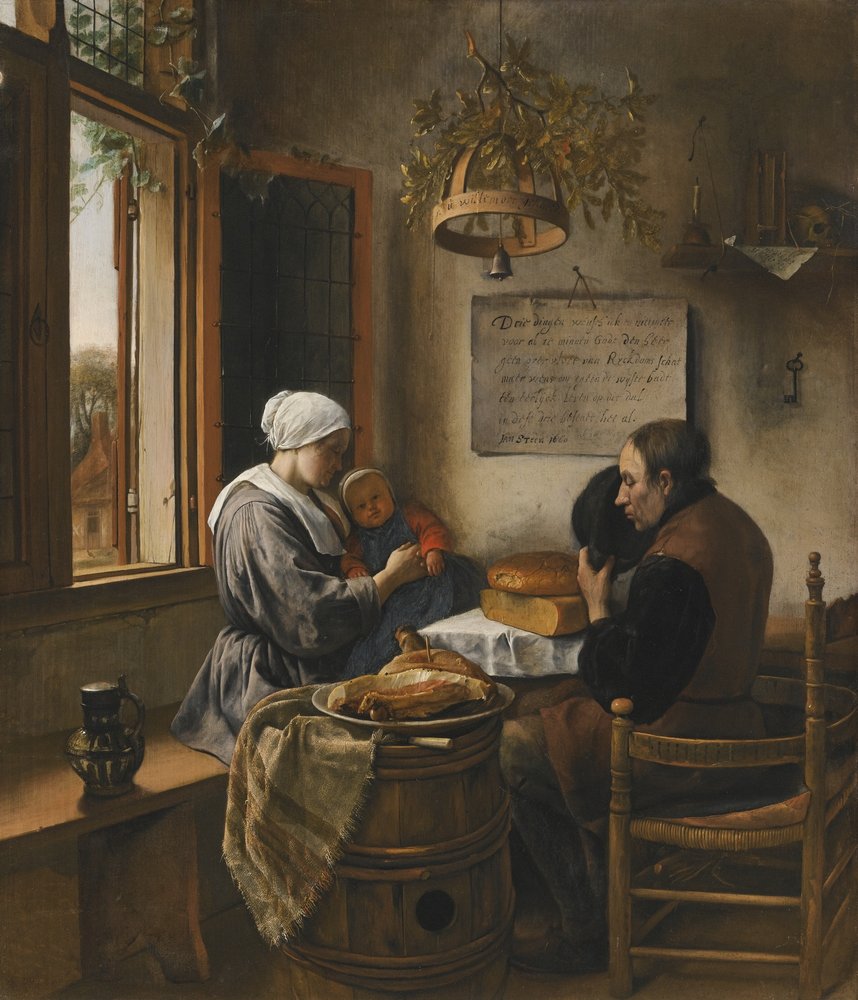 La oración antes de la comida de Jan Steen