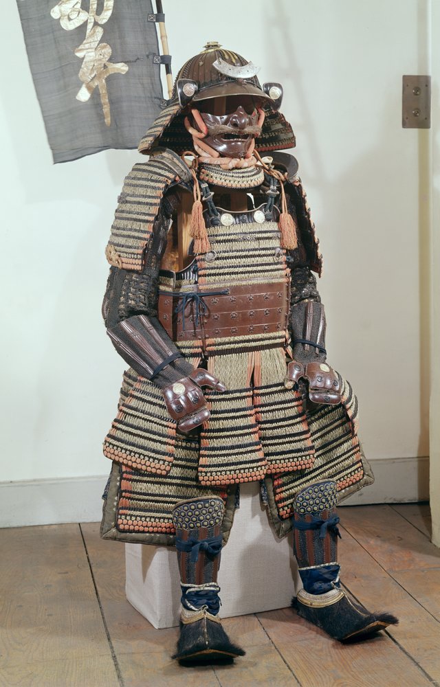 Armadura de guerreros samurái de Japanese School