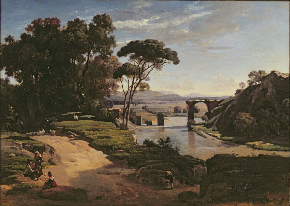 El puente de Narni, c. 1826-27 de Jean-Baptiste-Camille Corot