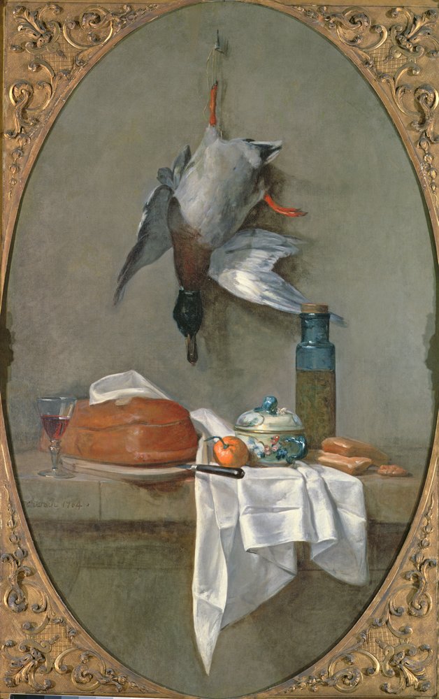 Naturaleza muerta con pato, 1764 de Jean-Baptiste Simeon Chardin