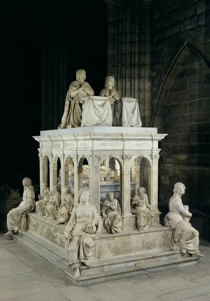 Vista de la tumba de Luis XII (1462-1515) y Ana de Bretaña (1496-1533) de Jean I Juste