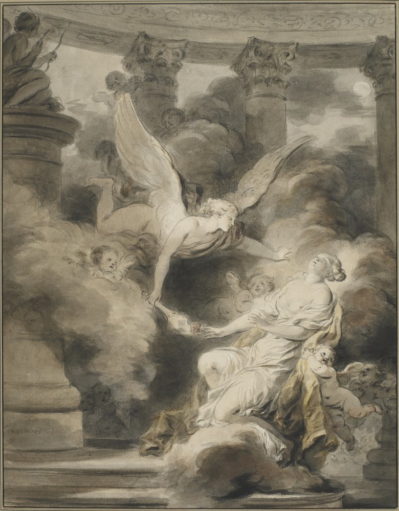 El sacrificio de la rosa de Jean-Honore Fragonard