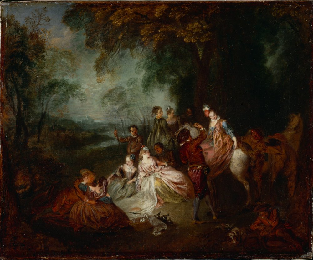 Fiesta campestre de Jean-Antoine Watteau