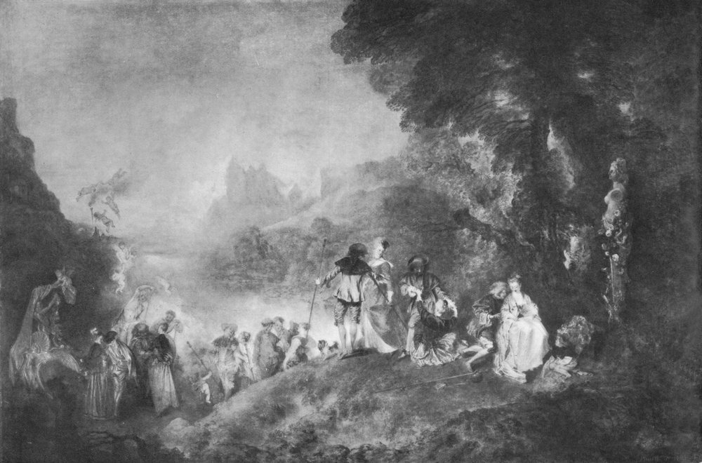 El embarque para la isla de Citerea, 1717, 1912 de Jean-Antoine Watteau