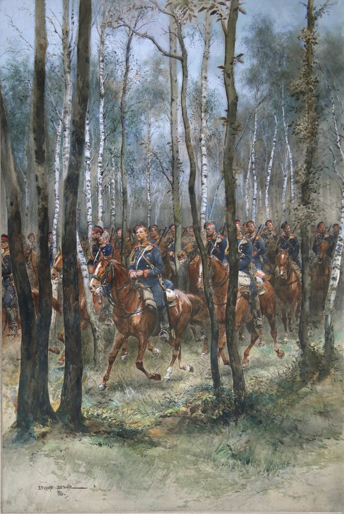 Soldados a caballo, 1884 de Jean-Baptiste Edouard Detaille