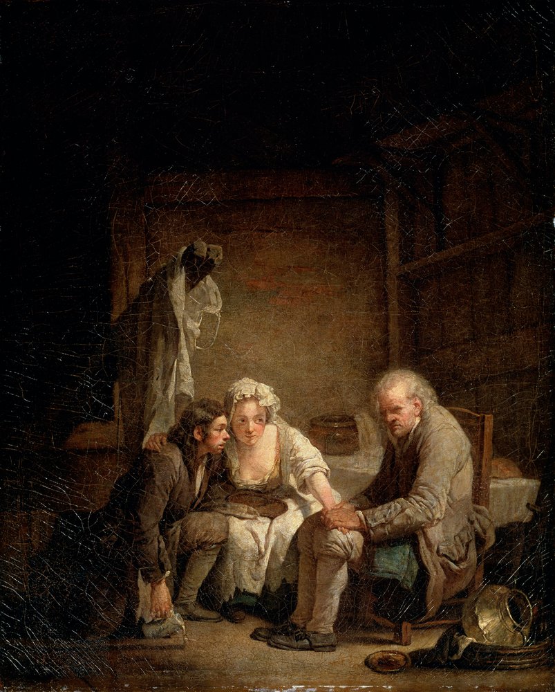 Hombre ciego engañado, c1755 de Jean-Baptiste Greuze
