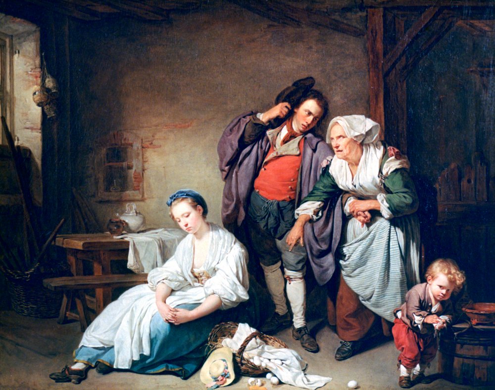 Huevos rotos, 1756 de Jean-Baptiste Greuze